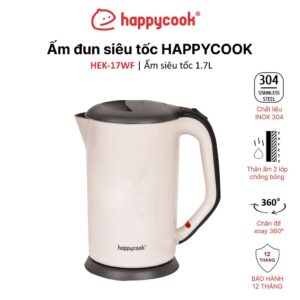 Ấm Đun Siêu Tốc 1.7L HAPPYCOOK, HEK-17WF