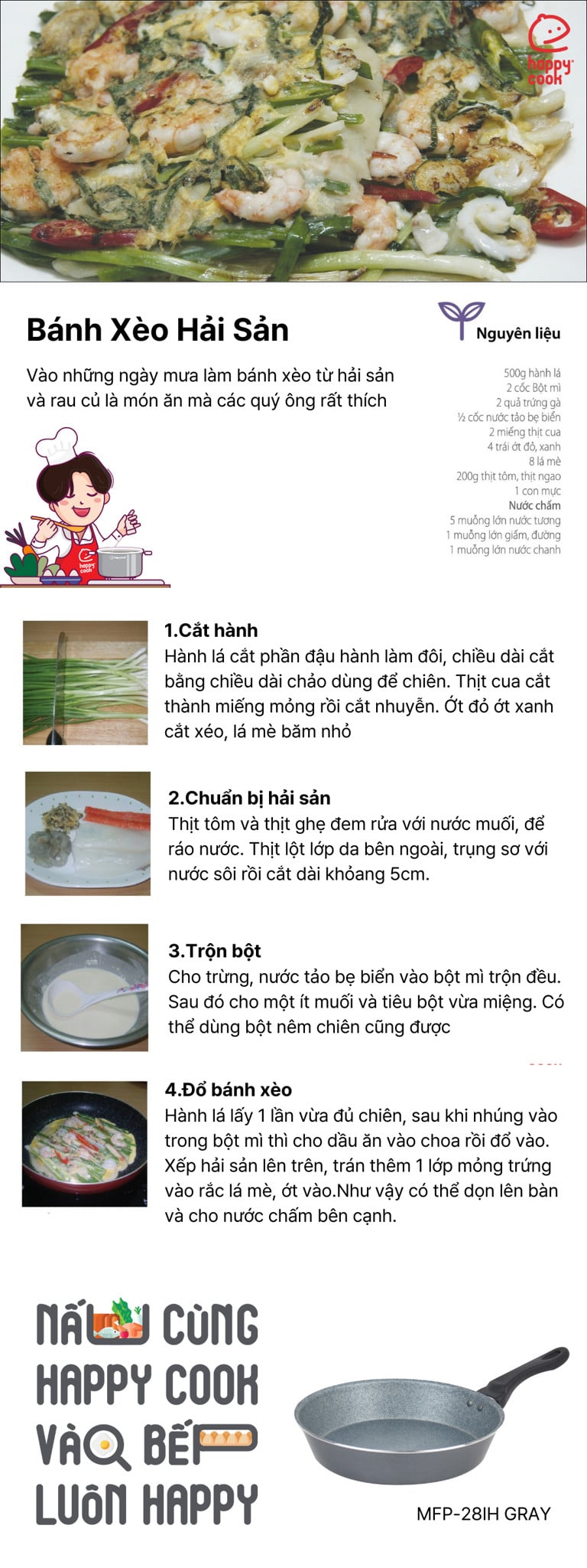 Bánh Xèo Hải Sản (해물파전) – HAPPYCOOK