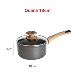 Bộ Nồi chống dính đáy từ men đá Galaxy HAPPYCOOK 18, 20, 24 cm