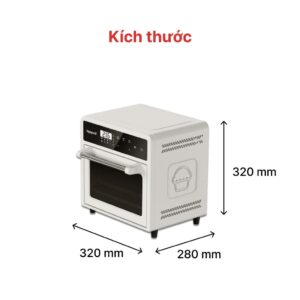 [Combo Sale] Nồi chiên không dầu lò nướng 12L HAPPYCOOK + NỒI INOX 3 ĐÁY NẮP KÍNH 16cm
