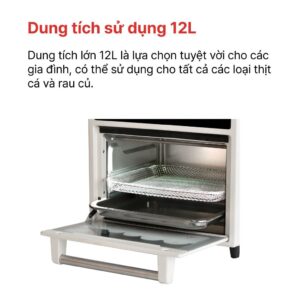 [Combo Sale] Nồi chiên không dầu lò nướng 12L HAPPYCOOK + NỒI INOX 3 ĐÁY NẮP KÍNH 16cm