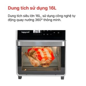 [Combo Sale] Nồi chiên không dầu lò nướng 16L HAPPYCOOK + Máy Xay Cầm Tay 4 In 1 Đa Năng 1000W