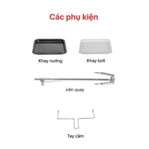 [Combo Sale] Nồi chiên không dầu lò nướng 16L HAPPYCOOK + Máy Xay Cầm Tay 4 In 1 Đa Năng 1000W