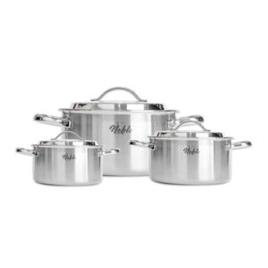 Bộ nồi Inox cao cấp 3 lớp đáy liền HAPPYCOOK, Noble, NB