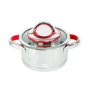 Nồi inox cao cấp 3 đáy nắp kiếng Aries 16cm