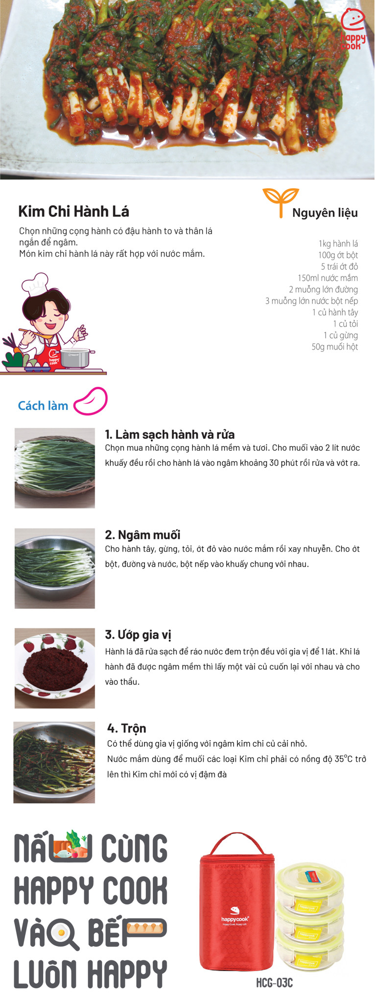 Kim Chi Hành Lá (파김치) – HAPPYCOOK