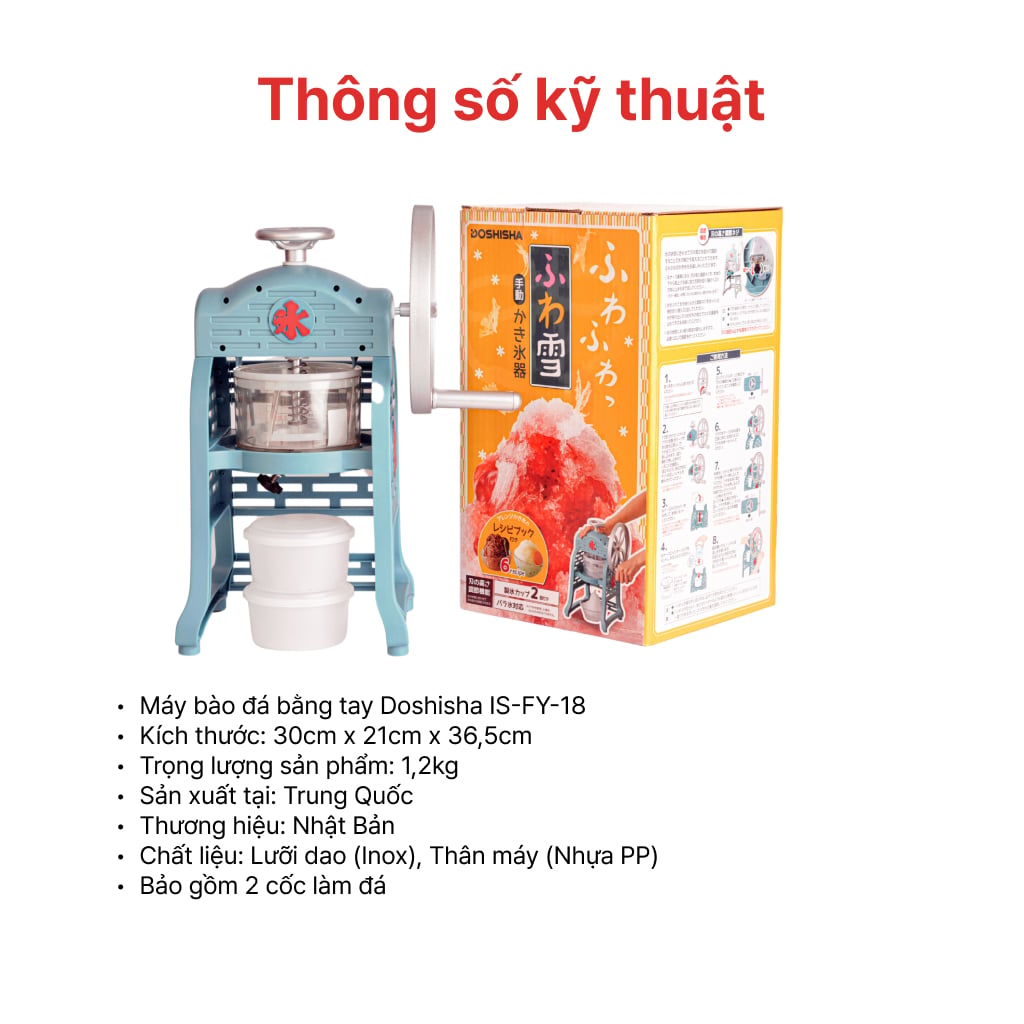 Máy bào đá bằng tay Phong Cách Nhật Bản