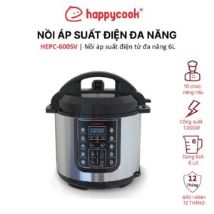 Nồi áp suất điện tử Happy Cook 6L HEPC-600SV