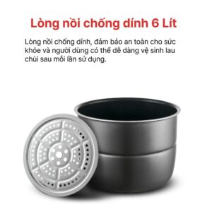 Nồi áp suất điện tử Happy Cook 6L HEPC-600SV