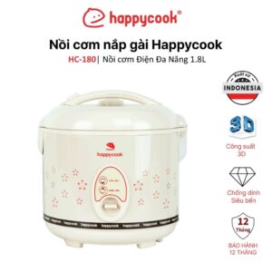 Nồi Cơm Điện Nắp Gài 1.8 Lít Happy Cook, HC-180