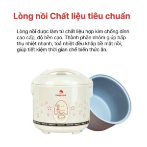 Nồi Cơm Điện Nắp Gài 1.8 Lít Happy Cook, HC-180
