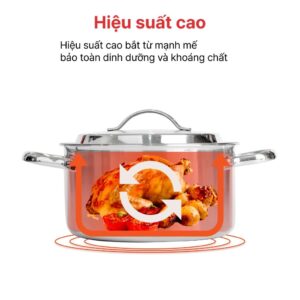 Nồi Inox 3 lớp đáy liền Ccaremian, 18, 20cm