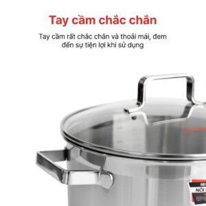 Nồi inox cao cấp 3 đáy Richard Plus 24cm, HAPPYCOOK, N24-RSP
