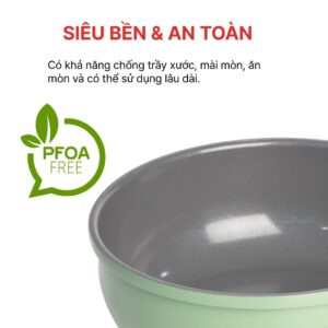 Nồi nhôm cao cấp Ceragreen 16cm, 20cm, 24cm, HAPPYCOOK, HCA-CG